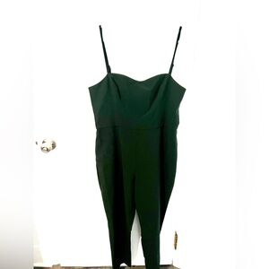French Connection dark green jumpsuit